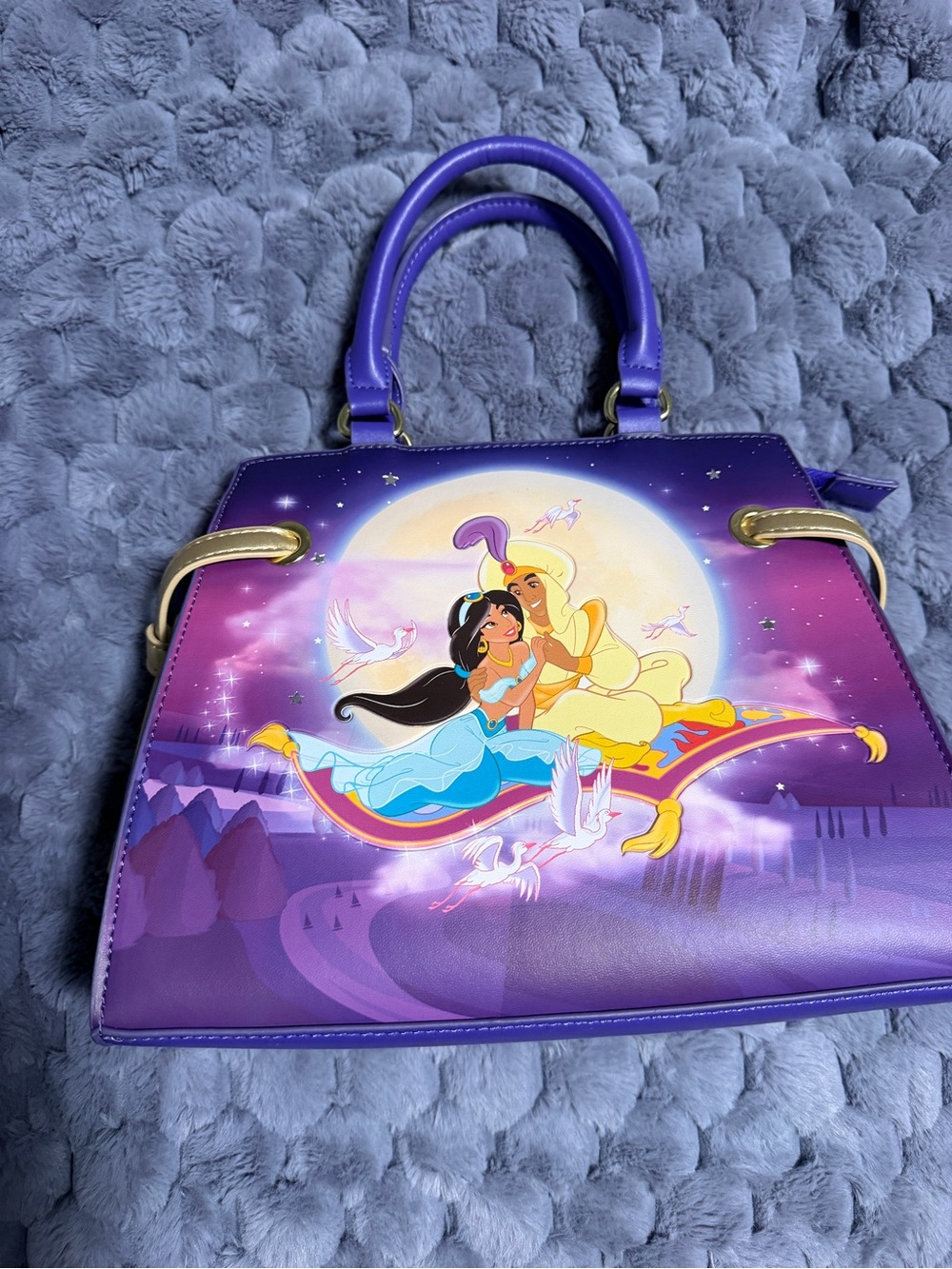 Loungefly Purple & Gold Aladdin Magic Carpet Crossbody